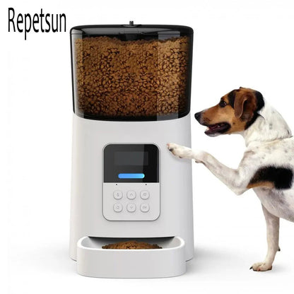 6L Intelligent Wi-Fi Automatic Pet Feeder for Cats and Dogs with APP Timer and Smart Food Dispensing System