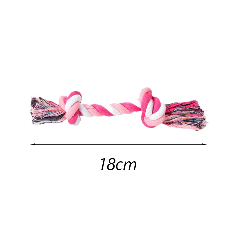 1Pcs Bite Resistant Pet Dog Chew Toys for Small Dogs Cleaning Teeth Puppy Cat Rope Knot Ball Toy Playing Mascotas Accessories