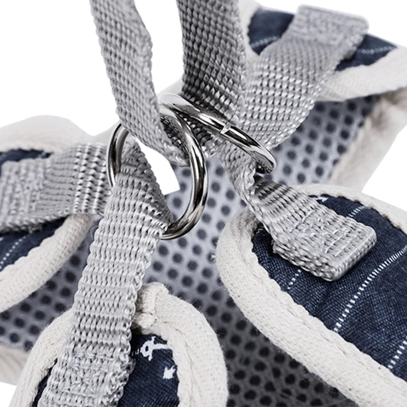 Cat Harness and Leash Set Bowknot Mesh Pet Cat Dog Harness Vest Leads Cat Leash Clothes Cat Collar Dog Traction Harness Belt