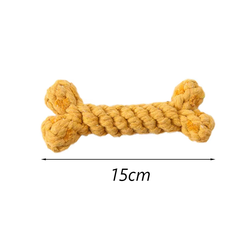 1Pcs Bite Resistant Pet Dog Chew Toys for Small Dogs Cleaning Teeth Puppy Cat Rope Knot Ball Toy Playing Mascotas Accessories