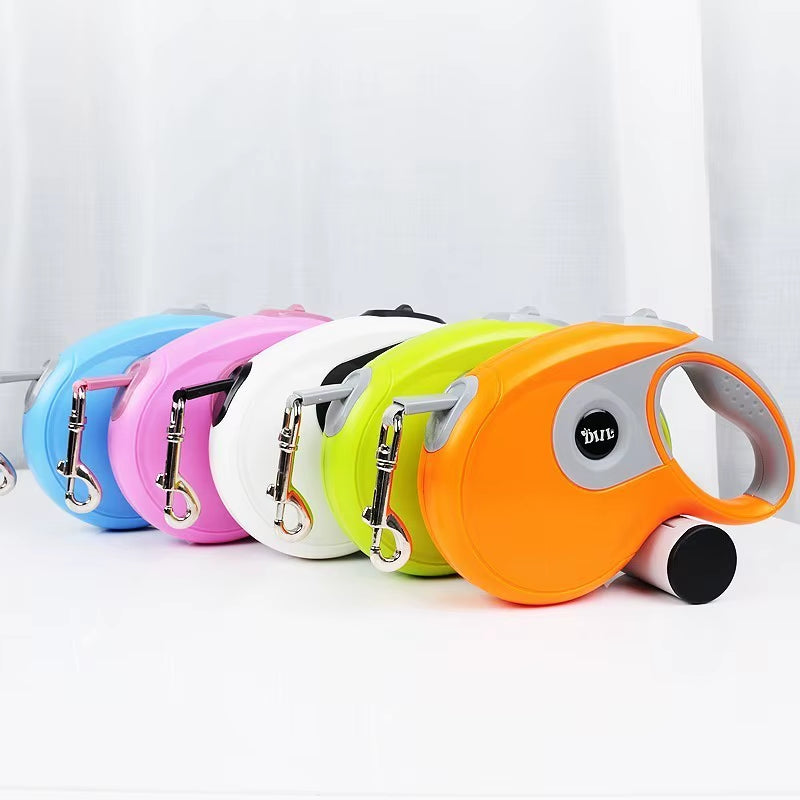 Premium 8M Dog Leash Retractable Automatic Medium Large Pet Leash and Poop Bag with Removable Holder Pet Supplies Lead