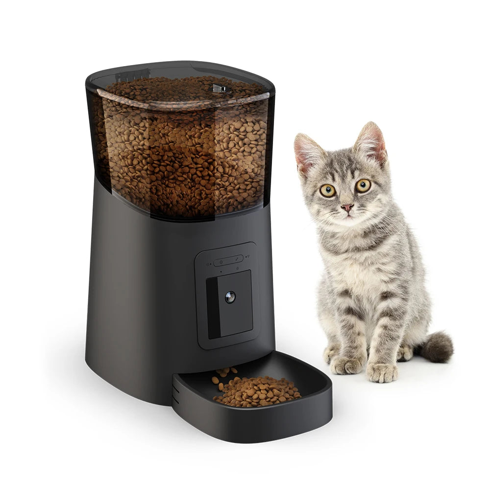6L Intelligent Wi-Fi Automatic Pet Feeder for Cats and Dogs with APP Timer and Smart Food Dispensing System